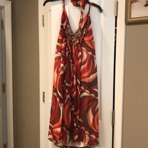 Halter dress chiffon BCBG